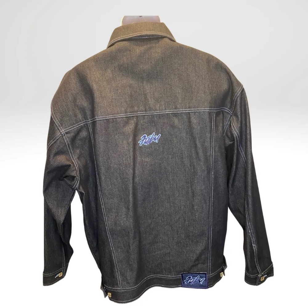 FUBU Jeans Dark Denim Jacket Coat Heavy XL Cotton
